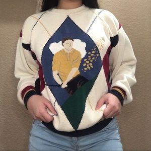 Vintage argyle sweater